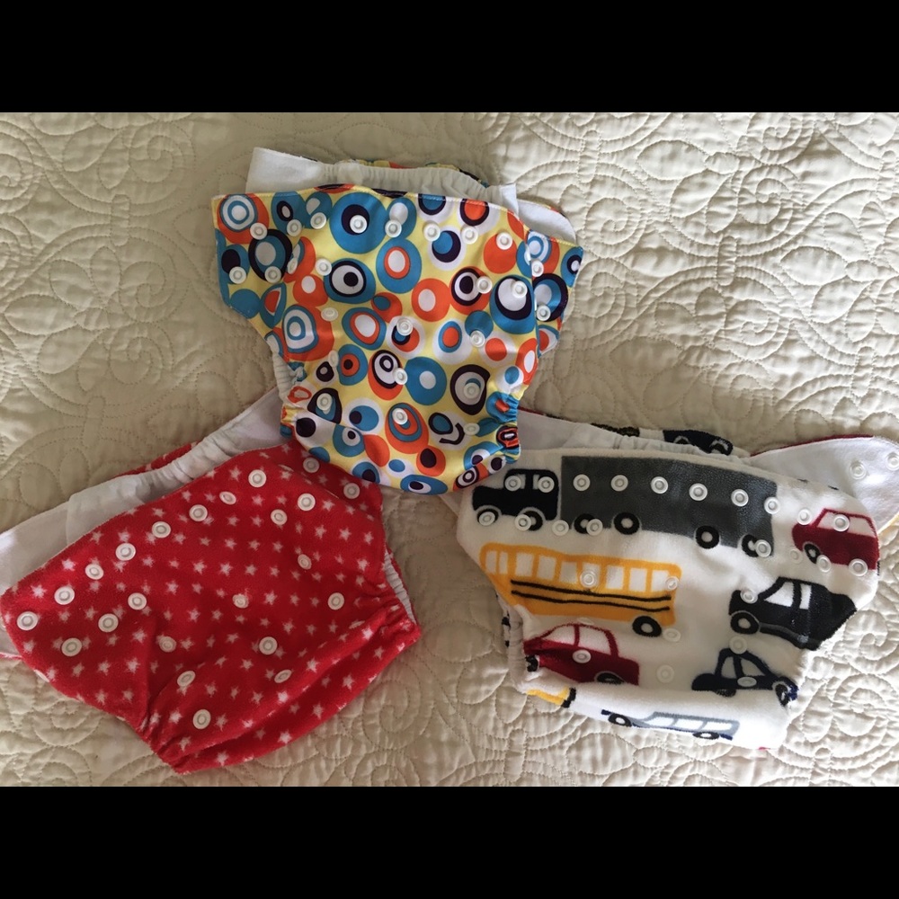 Lot of 3 Cloth Pocket Diapers